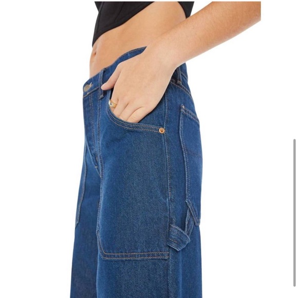 NWT MOTHER The Smoothie Carpenter Sneak Wide Leg Jeans (Clean Your Plate… - Picture 2 of 7
